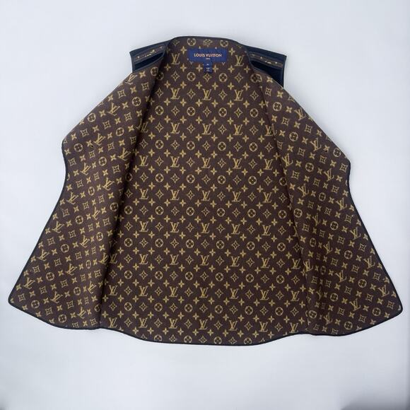 Louis Vuitton monogram And Black Men’s Vest Inner Jacket Layer Wool Size 36 - Picture 6 of 10
